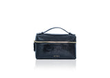 Kyra Women's Boxy Structured Bag Hardware in the middle Black Lizard