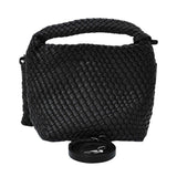 Add a touch of sculptural luxury to your accessories collection with the Karisma High-Gloss Woven Hobo.