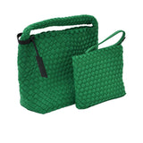 Elevate your daily ensemble with the effortless sophistication of the Karisma Woven Hobo Bag.