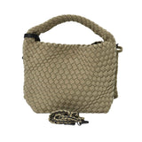 Elevate your daily ensemble with the effortless sophistication of the Karisma Woven Hobo Bag.