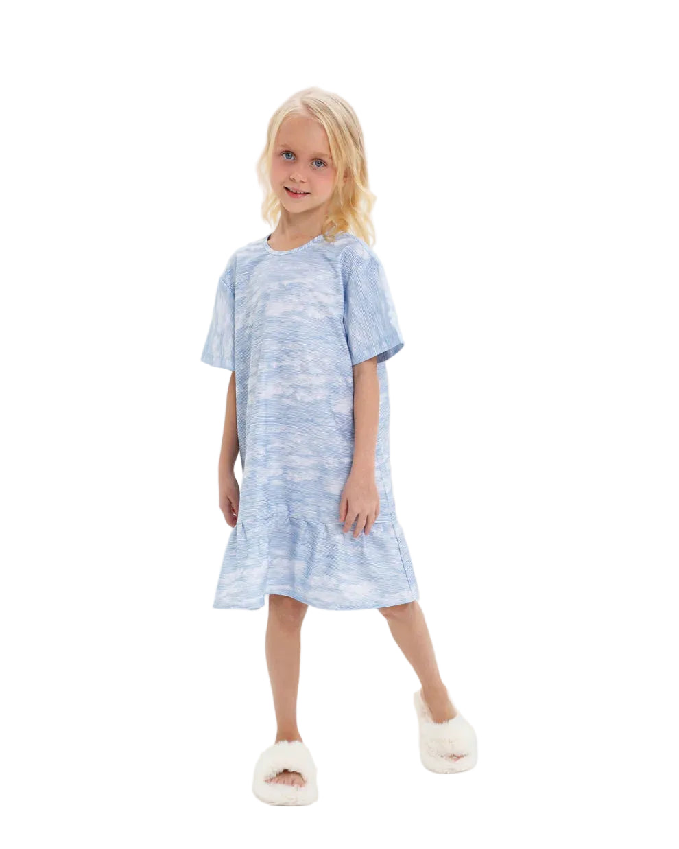 Katees Kids Girl's Cotton Dress – Flowy Twirl Dress with Custom Illustration