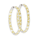 The JLO Yellow Big Hoop is a bold and striking accessory that adds a pop of colour and glamour to any outfit.