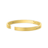 Police Lavaliere Women’s Gold Crystal Bangle – Linear Pattern Bracelet