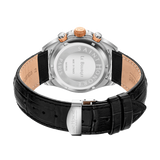 Saint Honore Le Bourget Men's Black Dial Black Leather Strap Watch