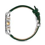 Saint Honore Le Bourget Gents Green Dial Stainless Steel Steel Case Green Leather Strap Watch