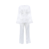 Lea Women's Satin Allover Pyjama Set