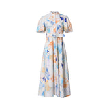 Leo Lin Women's Cream Rosebud Print Long Dress