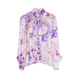 Leo Lin Women's Camellia Print in Mauve Blouse