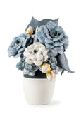 Lladro Vase With Flowers (Blue)
