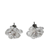 Lara Heems Women's Rose stud silver Earrings