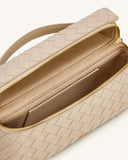 JW PEI Women's Thea  Light Apricot Weave Texture Top Handle Bag