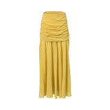 A0251004 طقم تنورة وشال زيتوني XS SS26