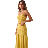 A0251004 طقم تنورة وشال زيتوني XS SS26