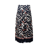 Luisa Spagnoli FOGA Ladies Zebra-Print Pleated Skirt