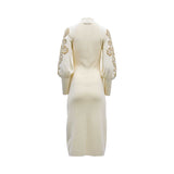 Luisa Spagnoli Maioliche Ladies Embroidered Wool Dress