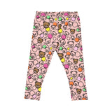 Leggings-only back view Moschino baby girl white top pink teddy leggings set. Order Online Today