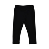 Leggings-only back view of the Moschino baby girl white top black teddy leggings set. Available for Online Purchase