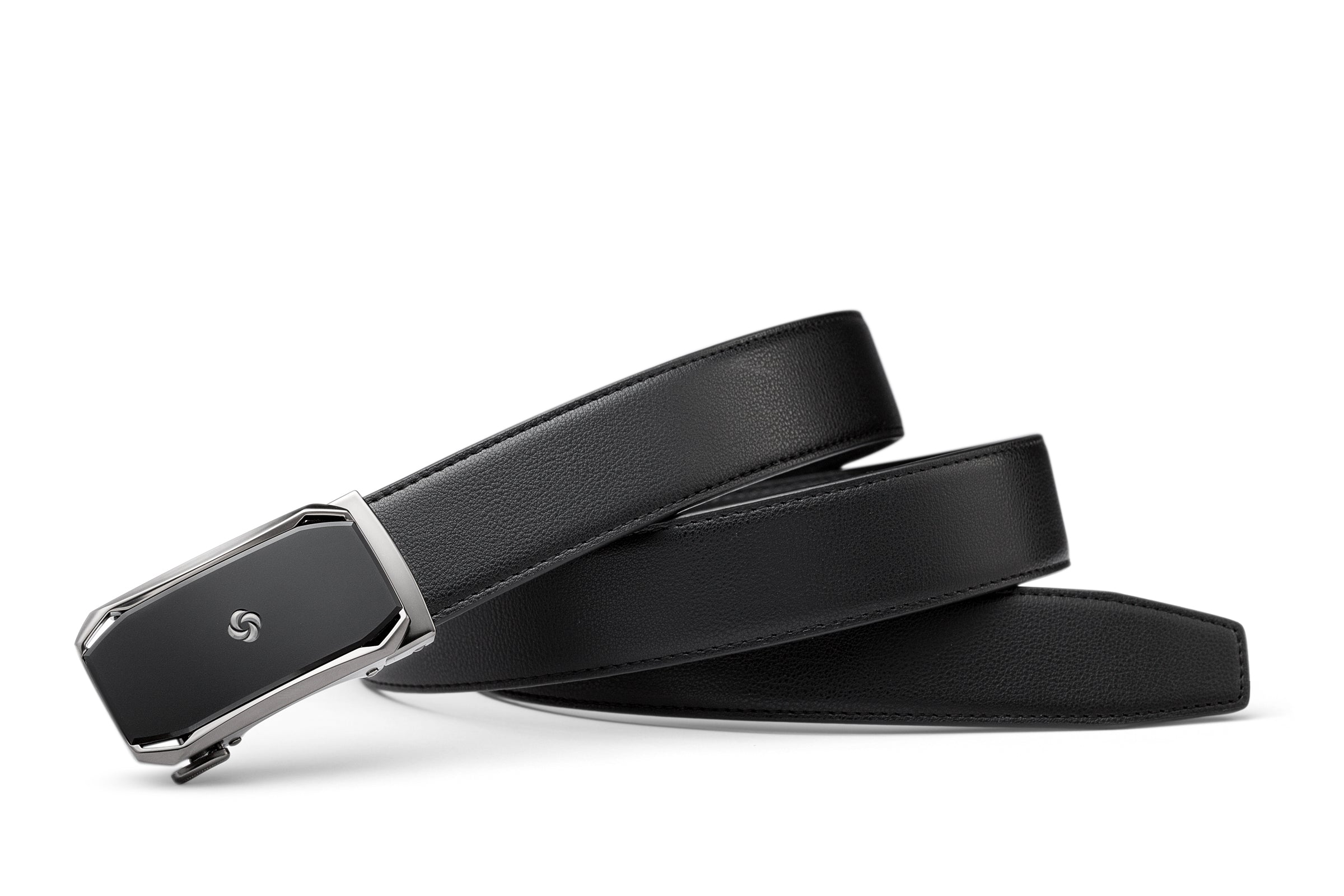Samsonite AAMIR II Biz Plate AL Auto 04 Black Leather Belt