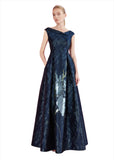 Talbot Runhof Women's LOZANA Long Midnight Dress