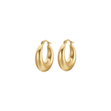 Luca Barra Women’s IP Gold Steel Hoop Earrings – Available Online Today