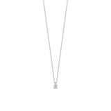 Luca Barra girl's steel necklace with white zircon crystal – Shop Online Today