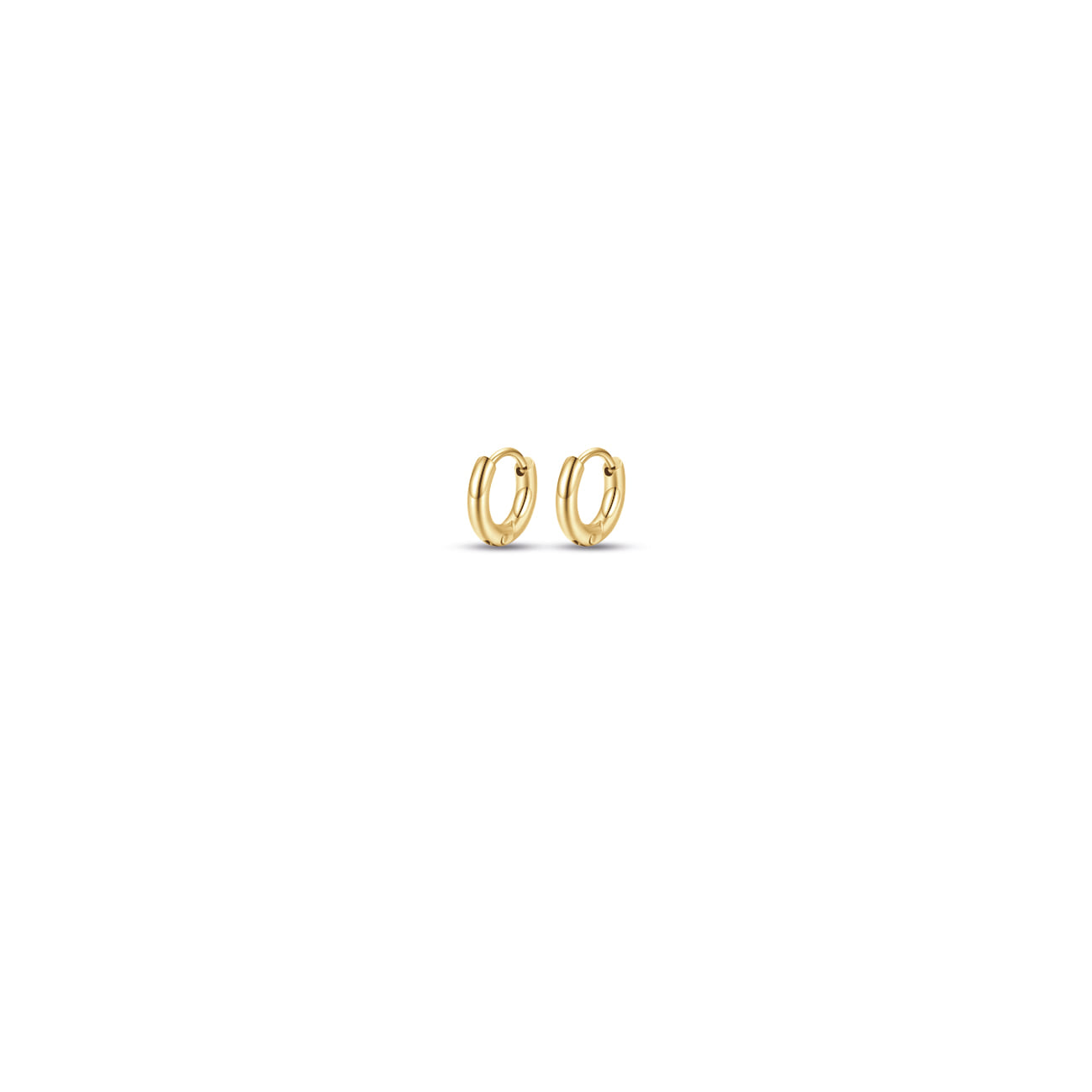 Luca Barra gold plated steel hoop earrings 10mm – Shop the Latest Online