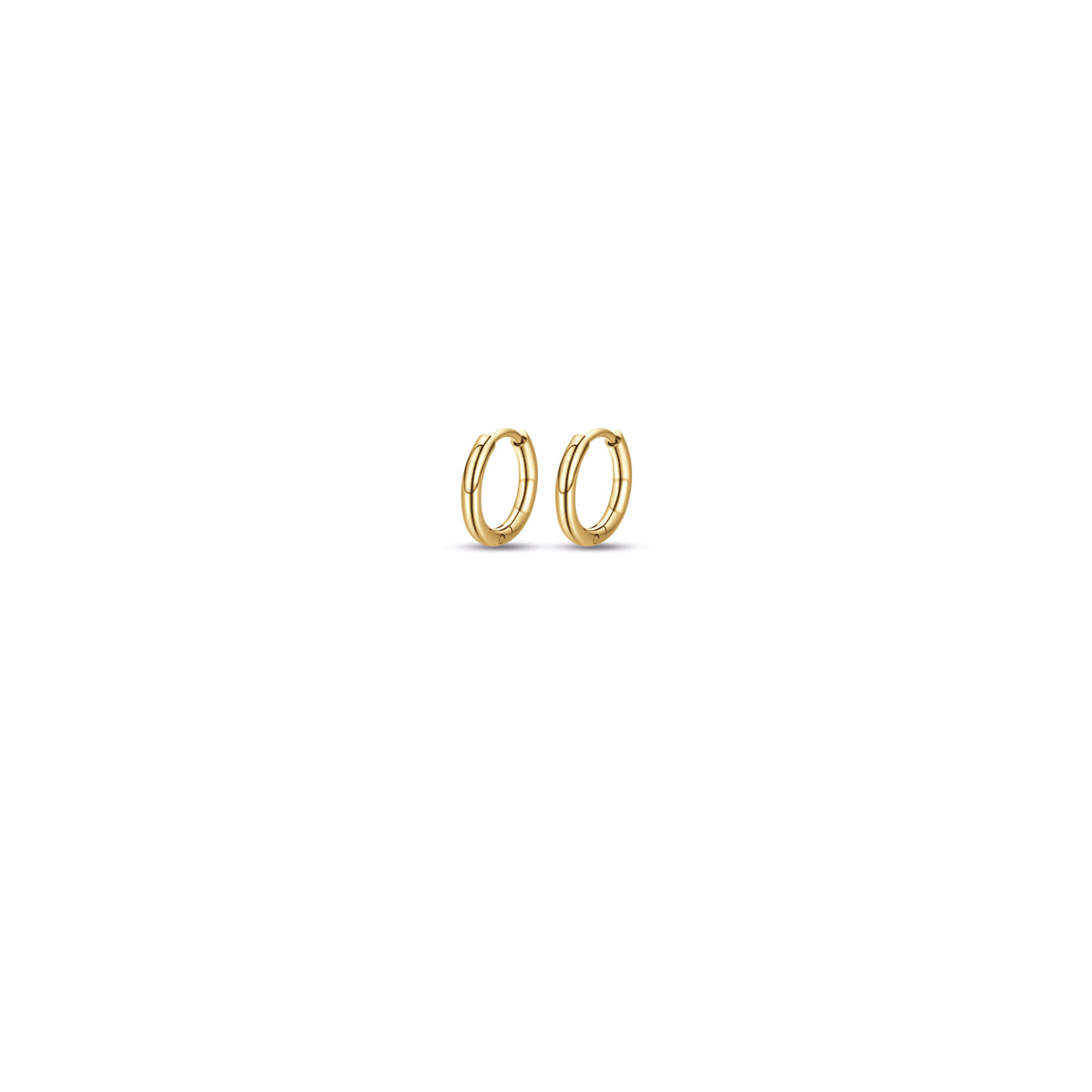 Luca Barra gold plated steel hoop earrings 12mm – Available for Online Purchase