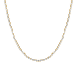 Luca Barra gold plated steel tennis necklace with white zirconia – Order Online Today