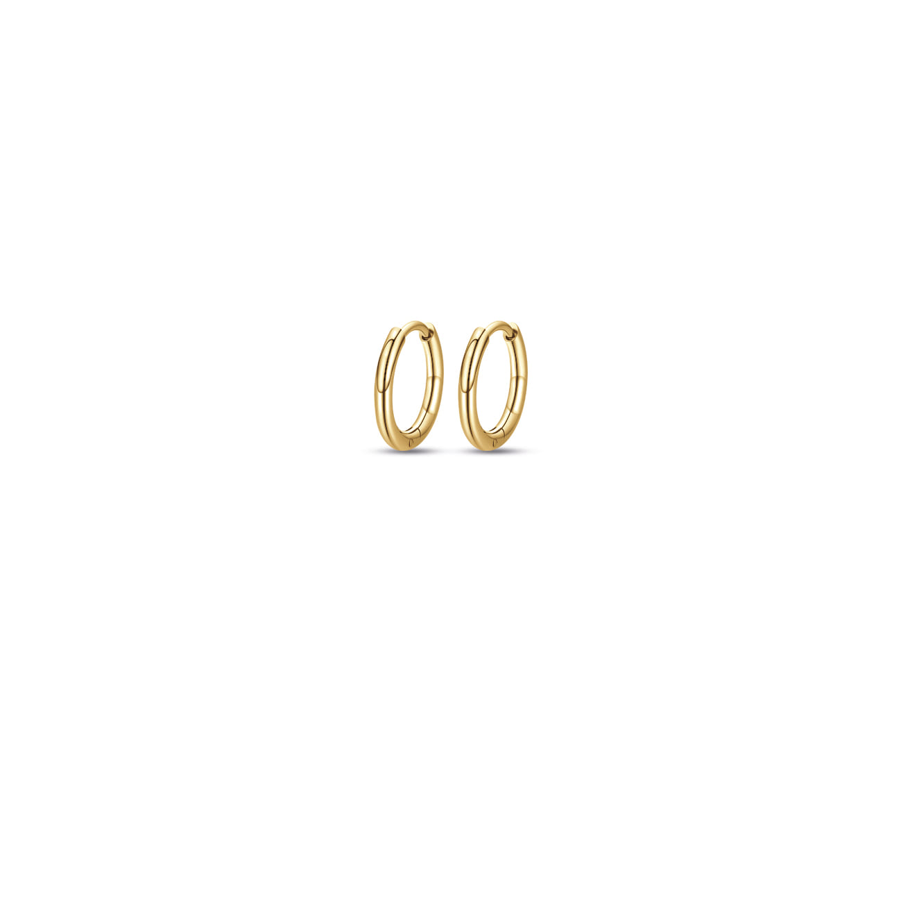 Luca Barra women's 16mm gold plated steel hoop earrings – Shop Now Online