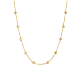 Luca Barra women’s IP gold necklace with polished spheres – Order Online Today