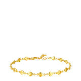 Luca Barra women's IP gold steel anklet with heart charms – Available Online Today