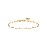 Luca Barra women’s IP gold steel bracelet with polished spheres, featuring a sleek minimalist design and refined finish, Now Available Online