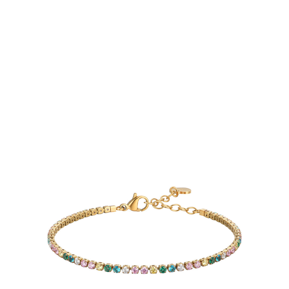 Luca Barra women’s gold steel bracelet with multicolored zirconia – Find Online Today