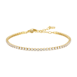 Luca Barra women’s gold steel tennis bracelet with white zirconia stones – Shop Now Online