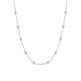 Luca Barra women’s silver steel necklace with spheres, Available for Online Purchase