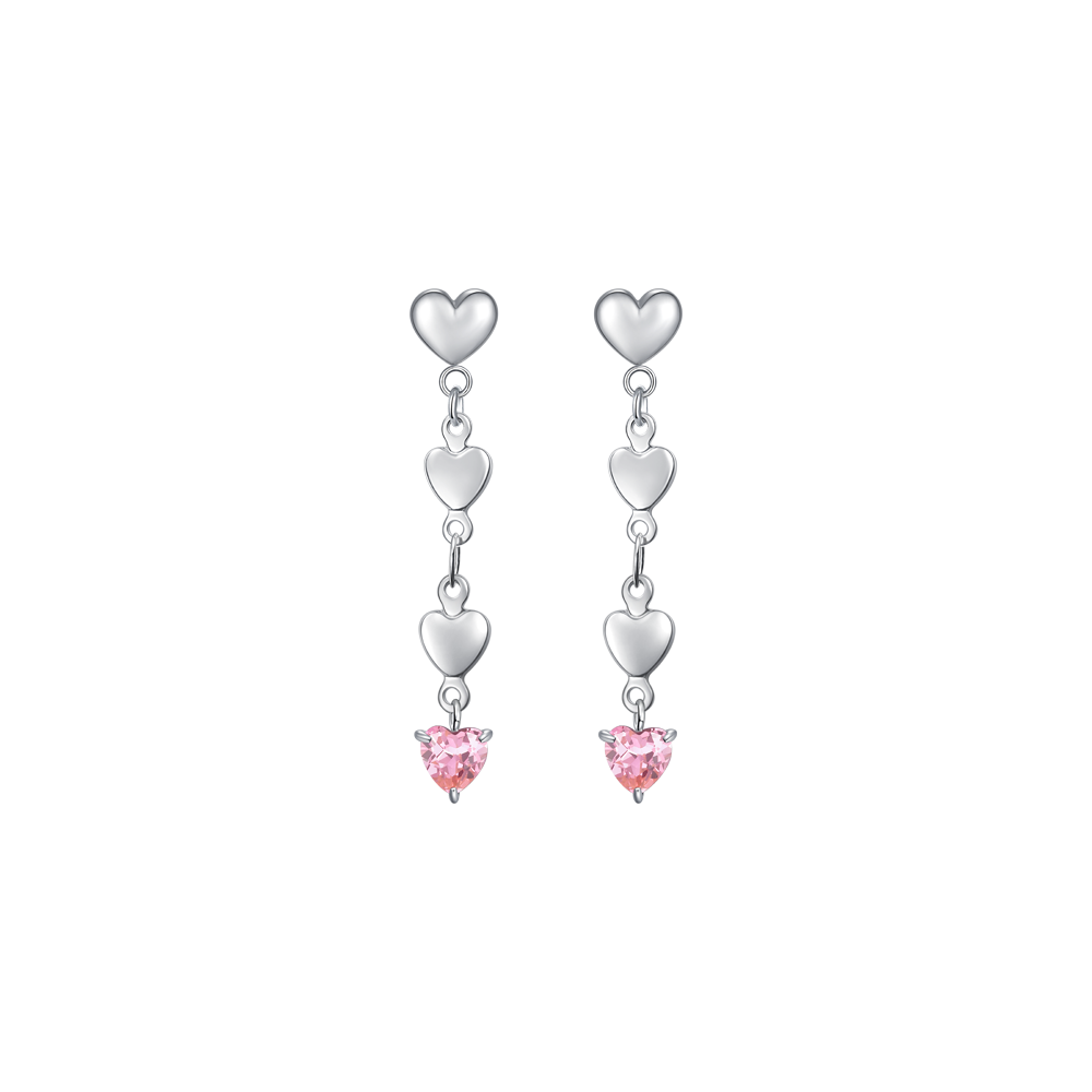 Luca Barra women's single steel earring with white crystals – Order Now Online