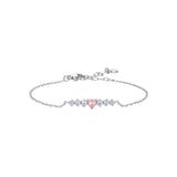 Luca Barra women’s steel bracelet with pink heart and white crystals, Available Now Online