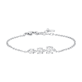 Luca Barra women’s steel bracelet with three white zircon crystals, Purchase Now Online