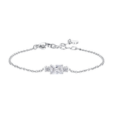 Luca Barra women’s steel bracelet with white zirconia crystals, elegant minimalist jewelry design, Find Online Today