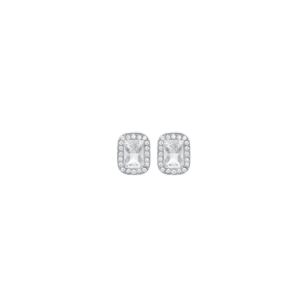 Luca Barra women’s steel earrings with crystals and zircon – Shop the Latest Online