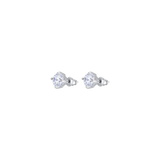 Luca Barra Women's Steel Earrings with White Crystals