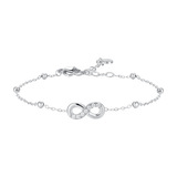Luca Barra women’s steel infinity bracelet with white zircon stones – Find Online Today