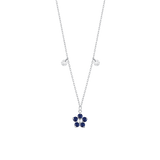 Luca Barra women’s steel necklace with blue flower zircon – Order Online Today