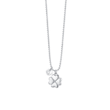 Luca Barra women’s steel necklace with four-leaf clover and zircon – Order Online Today