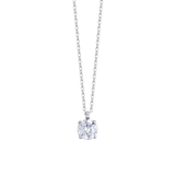 Luca Barra women’s steel necklace with white crystal – Shop the Latest Online