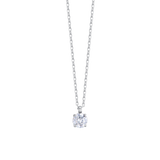 Luca Barra women’s steel necklace with white crystal pendant – Now Online