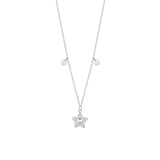 Luca Barra women’s steel necklace with white flower zircon – Shop the Latest Online