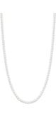 Luca Barra women’s steel necklace with white synthetic pearls — Now Online