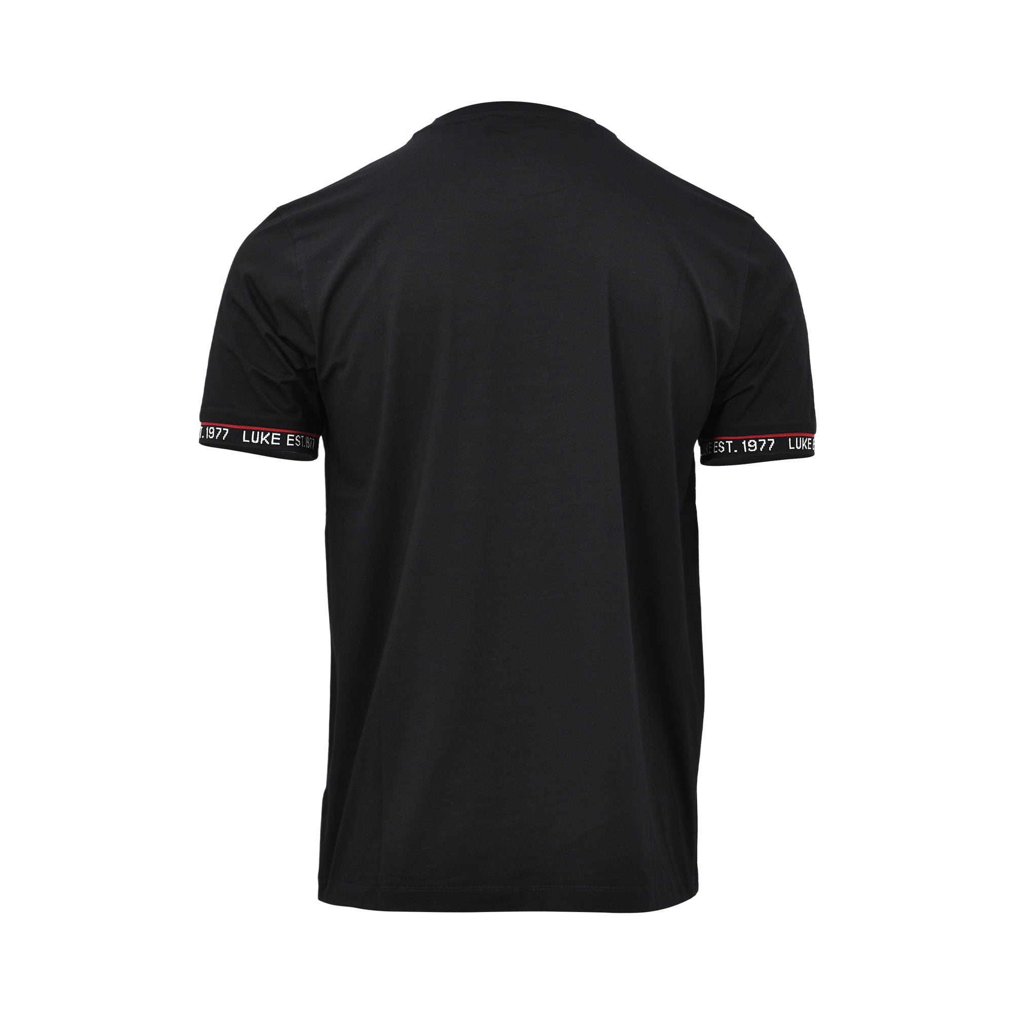 Luke San Diego Men's Black T-Shirt with lion crest and branded sleeves – Find Online Today
