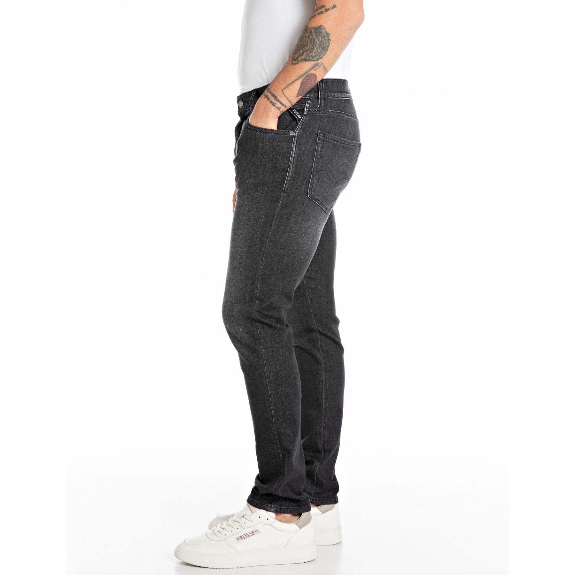 Replay Men's Slim Tapered Dark Grey Jeans | All Clothing | Denim | GCC | Men | Mens | Mens Fashion Replay Men's Slim Tapered Dark Grey Jeans | All Clothing | Denim | GCC | Men | Mens | Mens Fashion